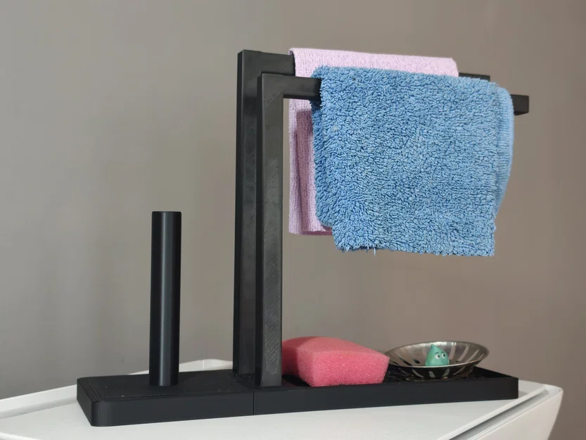 Giá Để Đồ Nhà Bếp Kiêm Kệ Treo Khăn và Giấy Lau - Image 8