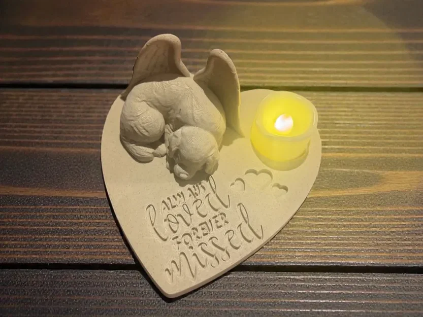 Tượng Thiên Thần Tưởng Nhớ Chó Newfoundland - Always Loved Forever Missed - Image 1