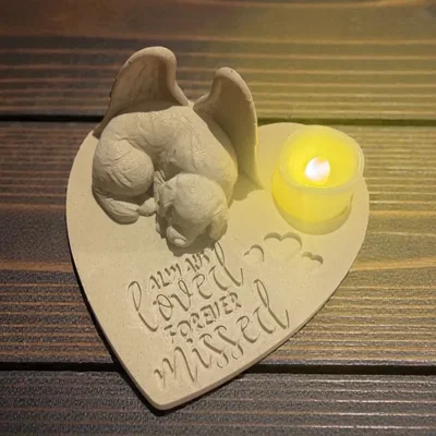 Tượng Thiên Thần Tưởng Nhớ Chó Newfoundland - Always Loved Forever Missed