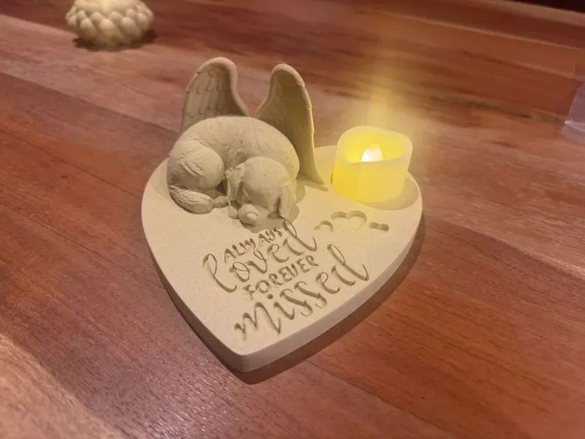 Tượng Thiên Thần Tưởng Nhớ Chó Newfoundland - Always Loved Forever Missed - Image 2