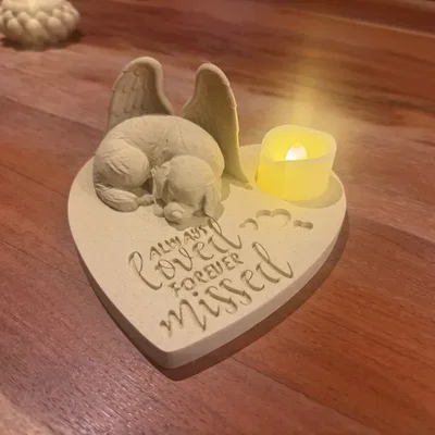 Tượng Thiên Thần Tưởng Nhớ Chó Newfoundland - Always Loved Forever Missed