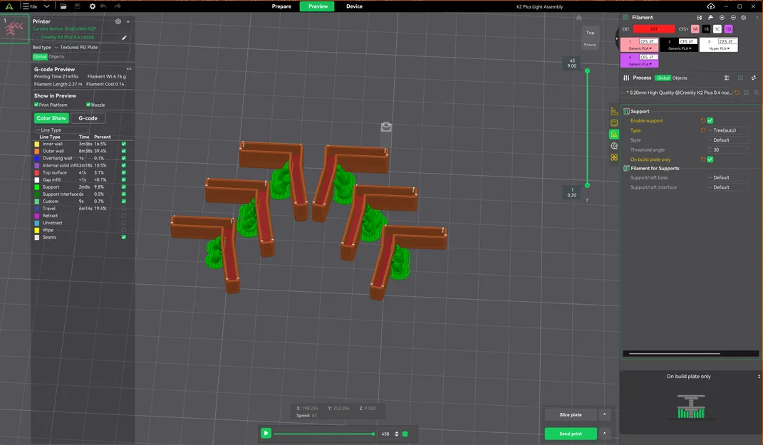 Bộ chặn nối dài cho bàn in K2 Plus (K2 Plus Build Plate Stop Extenders) - Image 4