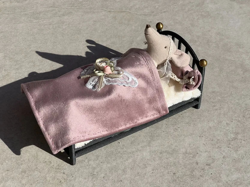 Giường ngủ 3D xinh xắn cho mô hình chuột Maileg - Image 5