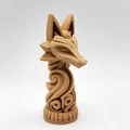 Tượng Totem Đầu Cáo (Fox Head Totem) - Thumbnail 1