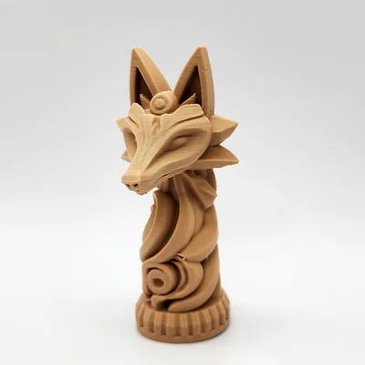 Tượng Totem Đầu Cáo (Fox Head Totem)