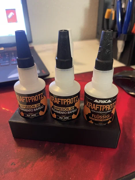 Khay đựng keo dán nhanh 3 lỗ tiện lợi cho không gian in 3D - Image 1