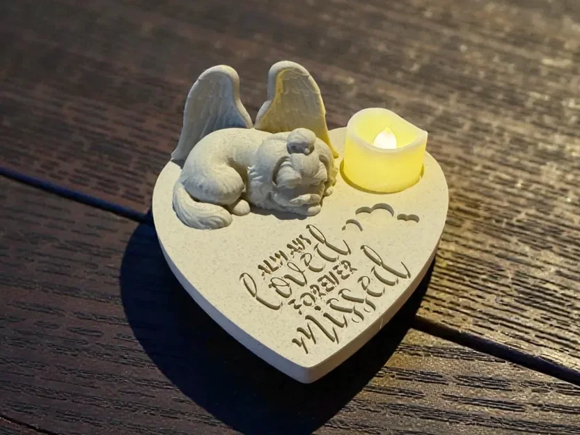 Tượng Thiên Thần Tưởng Niệm Shih Tzu hoặc Lhasa Apso - Luôn Yêu Thương, Mãi Nhớ Mong - Image 1