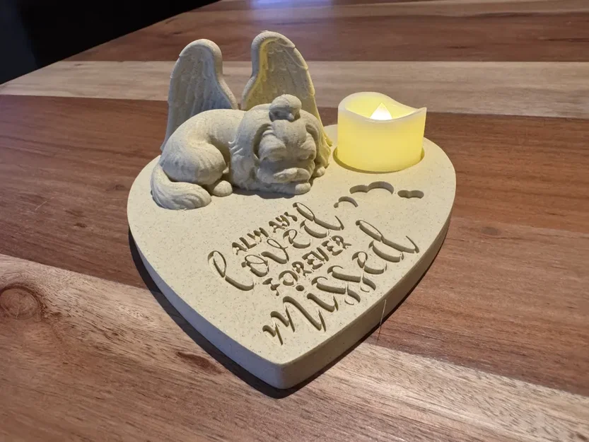 Tượng Thiên Thần Tưởng Niệm Shih Tzu hoặc Lhasa Apso - Luôn Yêu Thương, Mãi Nhớ Mong - Image 2