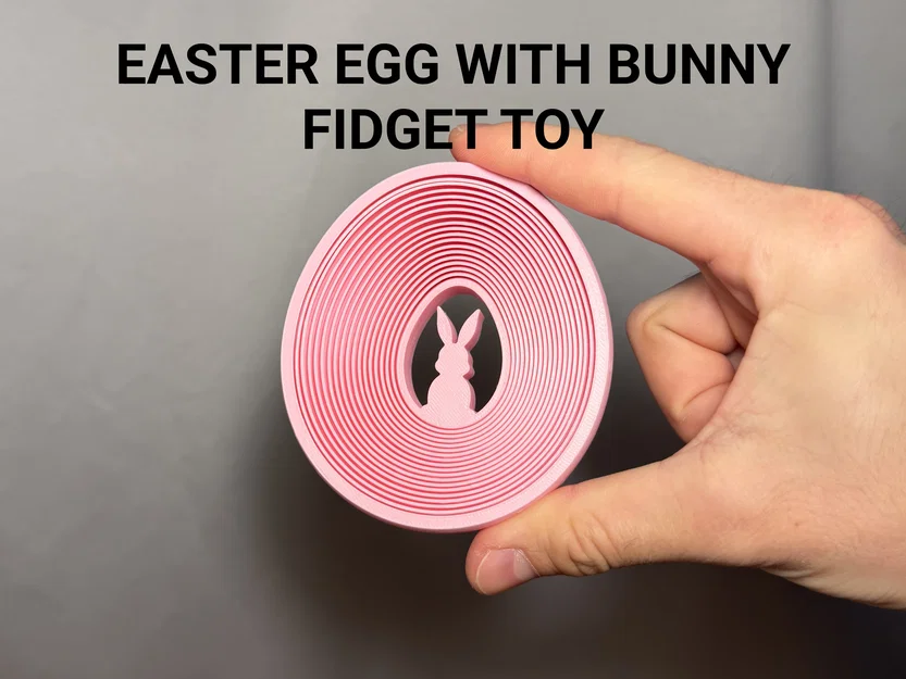 Mô hình quả trứng Phục sinh kèm thỏ Fidget - Image 1