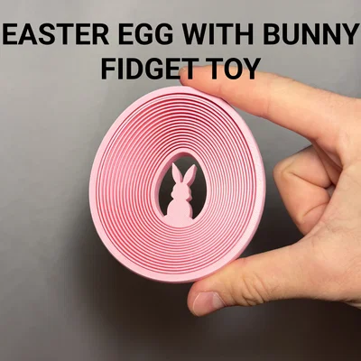 Mô hình quả trứng Phục sinh kèm thỏ Fidget