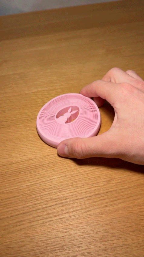 Mô hình quả trứng Phục sinh kèm thỏ Fidget - Thumbnail 2