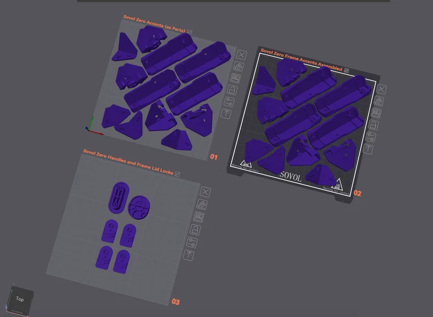 Bộ ốp trang trí khung ngoài Sovol Zero (đã sắp xếp sẵn sàng để in) - Image 2