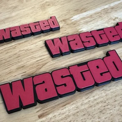 Nam châm tủ lạnh Wasted (GTA) - In nhiều màu, dễ thay đổi