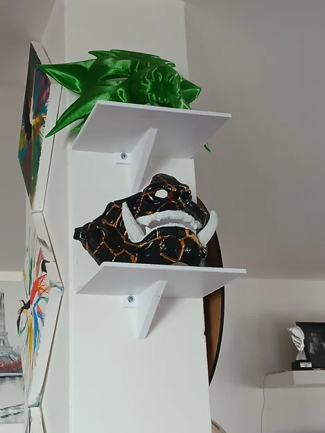 Kệ treo tường 3D thông minh cho mặt nạ và mô hình trưng bày - Image 1