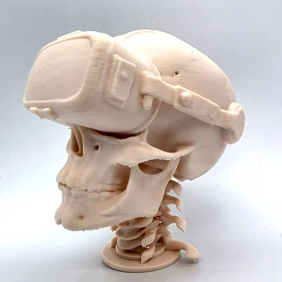 Mô hình đầu lâu đeo kính thực tế ảo VR Skull trang trí bàn làm việc