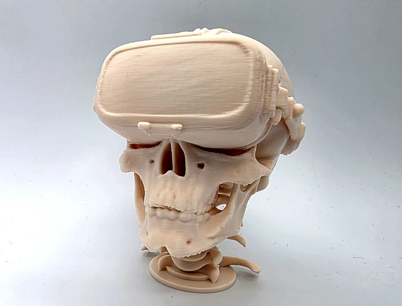 Mô hình đầu lâu đeo kính thực tế ảo VR Skull trang trí bàn làm việc - Image 2