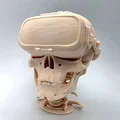 Mô hình đầu lâu đeo kính thực tế ảo VR Skull trang trí bàn làm việc - Thumbnail 2