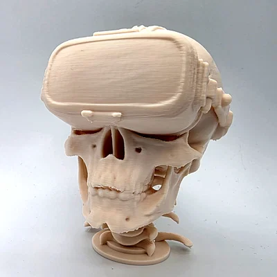 Mô hình đầu lâu đeo kính thực tế ảo VR Skull trang trí bàn làm việc