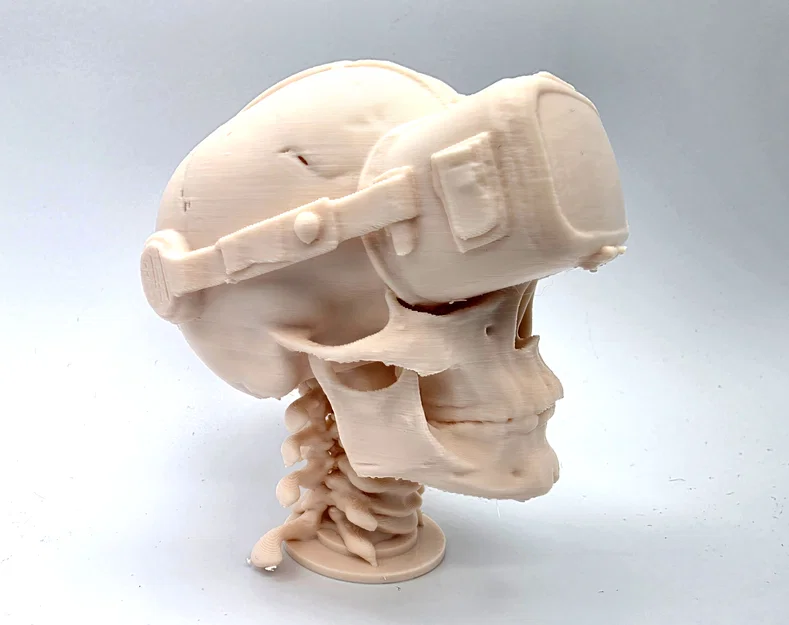 Mô hình đầu lâu đeo kính thực tế ảo VR Skull trang trí bàn làm việc - Image 3