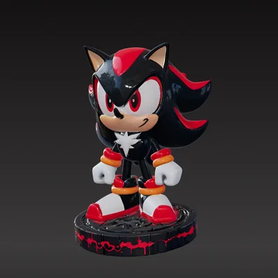 Mô hình Shadow the Hedgehog 3D sắc nét - In 3D cực ngầu