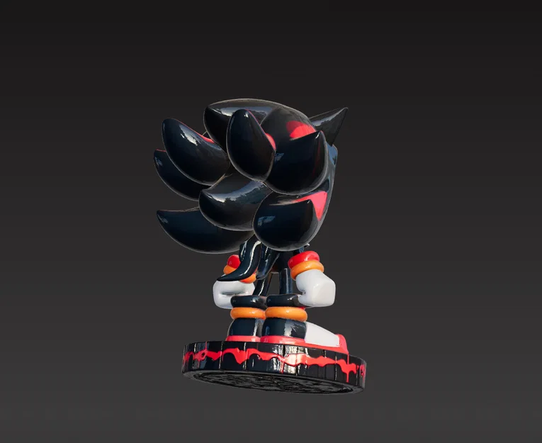 Mô hình Shadow the Hedgehog 3D sắc nét - In 3D cực ngầu - Image 2