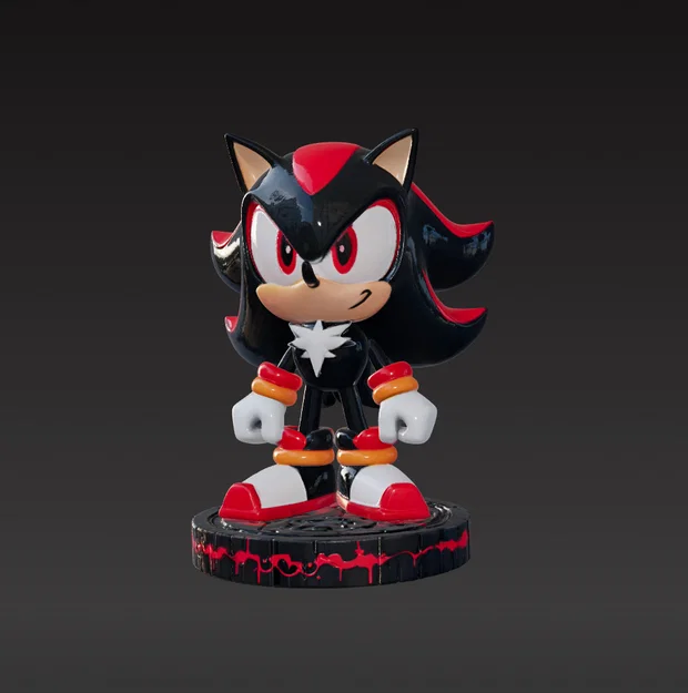 Mô hình Shadow the Hedgehog 3D sắc nét - In 3D cực ngầu - Image 3