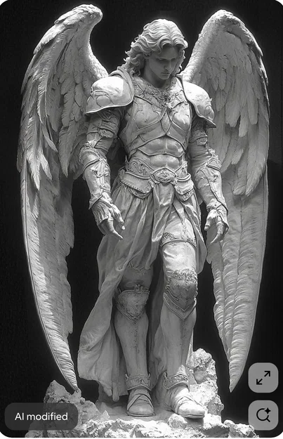 Mô hình 3D Tượng Thiên thần Michael (Archangel Michael) tinh xảo - Image 1