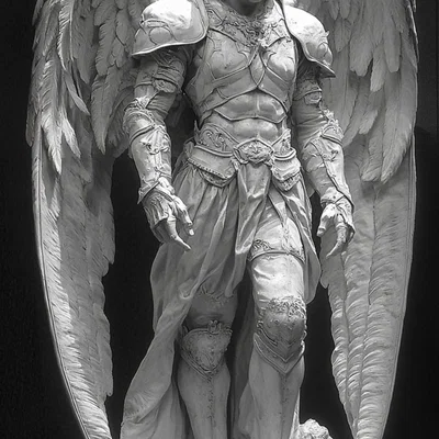 Mô hình 3D Tượng Thiên thần Michael (Archangel Michael) tinh xảo