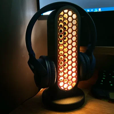 Giá đỡ tai nghe tích hợp đèn LED trang trí độc đáo
