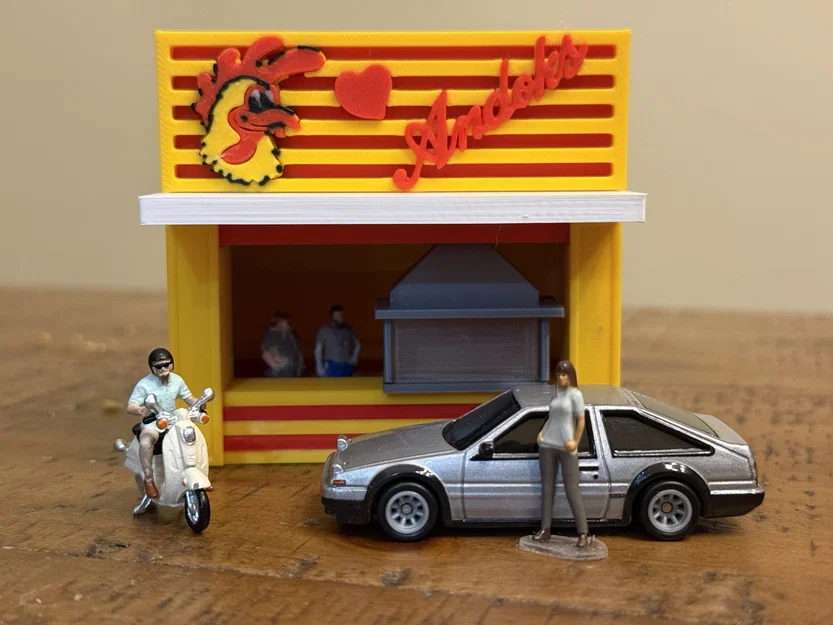 Mô hình diorama cửa hàng Andoks tỉ lệ 1/64 in 3D độc đáo - Image 1