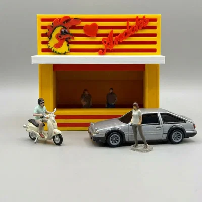 Mô hình diorama cửa hàng Andoks tỉ lệ 1/64 in 3D độc đáo