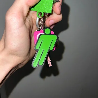 Móc khóa biểu tượng Billie Eilish Blohsh in 3D siêu chất