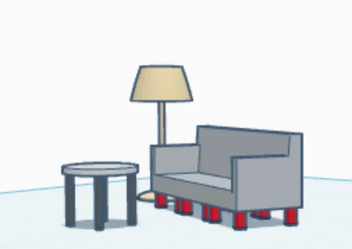 Mô hình phòng khách mini: Sofa, Đèn & Bàn trà in 3D cực xinh - Image 1