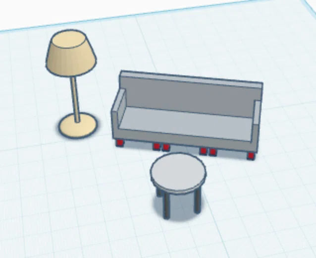 Mô hình phòng khách mini: Sofa, Đèn & Bàn trà in 3D cực xinh - Image 2