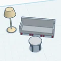 Mô hình phòng khách mini: Sofa, Đèn & Bàn trà in 3D cực xinh - Thumbnail 2