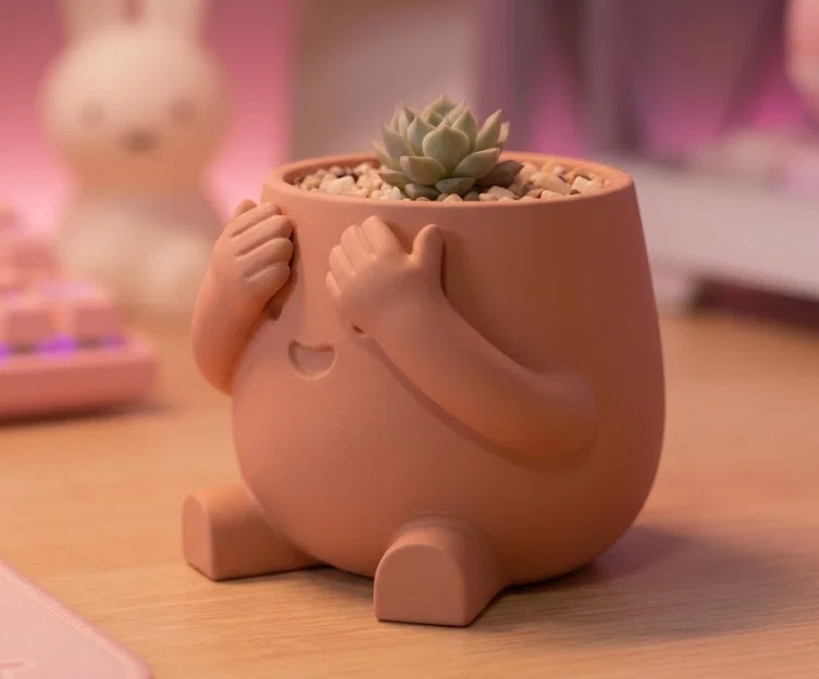 Chậu cây "Shy Ben" Peek-a-Boo - Đồ trang trí bàn làm việc đáng yêu - Image 2