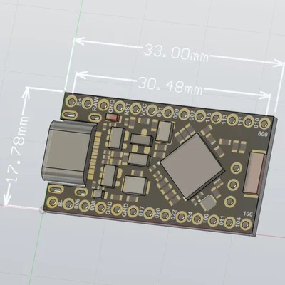 Mô hình 3D Nologotech ProMicro nRF52840 hỗ trợ thiết kế vỏ case