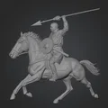 Mô hình kỵ binh Hung Nô xung trận in 3D chi tiết cao - Thumbnail 1