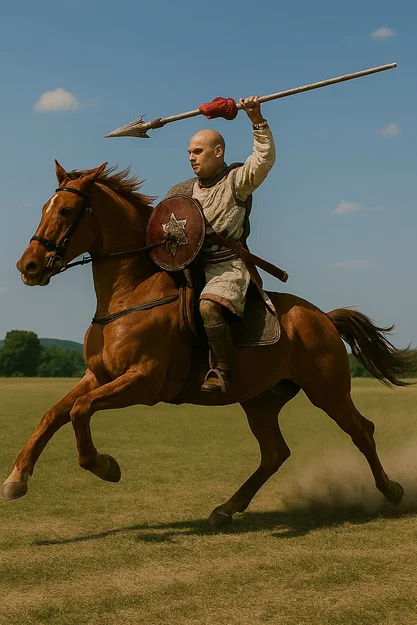 Mô hình kỵ binh Hung Nô xung trận in 3D chi tiết cao - Image 2