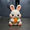 Mô hình chú thỏ len 3D (Chubby Knitted Bunny) siêu dễ thương - Thumbnail 1