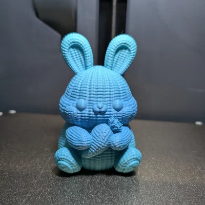Mô hình chú thỏ len 3D (Chubby Knitted Bunny) siêu dễ thương