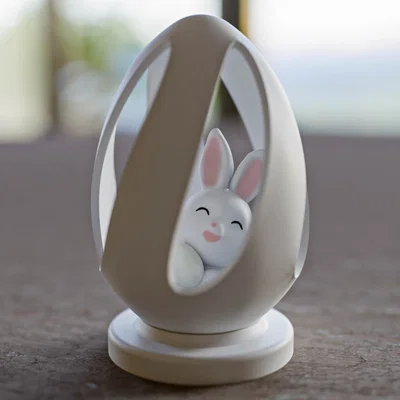 Mô hình 3D trứng Phục sinh và chú thỏ đáng yêu dễ in