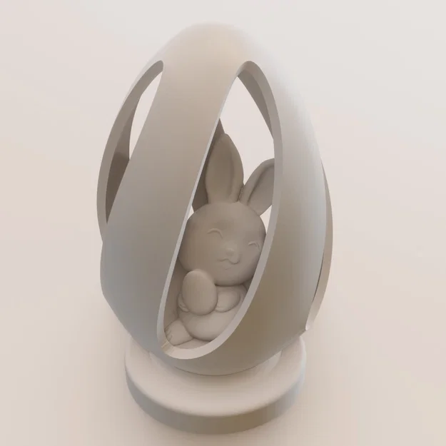 Mô hình 3D trứng Phục sinh và chú thỏ đáng yêu dễ in - Image 2