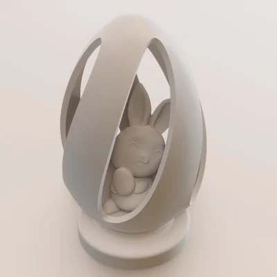 Mô hình 3D trứng Phục sinh và chú thỏ đáng yêu dễ in