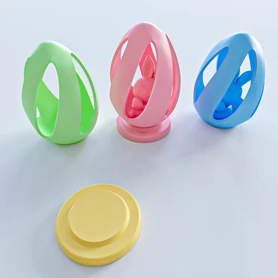 Mô hình 3D trứng Phục sinh và chú thỏ đáng yêu dễ in