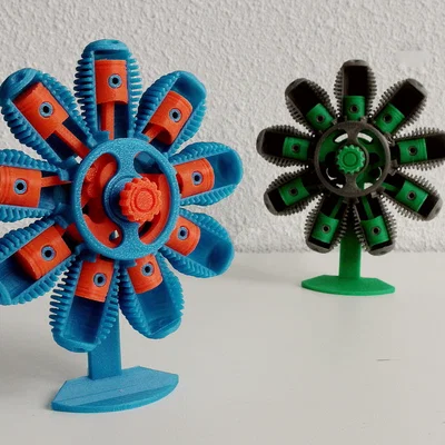Mô hình Fidget Động cơ 9 Xi-lanh Radial/Rotary