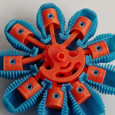 Mô hình Fidget Động cơ 9 Xi-lanh Radial/Rotary