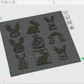 Bộ Sưu Tập Thỏ Phục Sinh Họa Tiết Hoa – 9 Mẫu Relief Trang Trí Cho CNC / Laser / In 3D - Thumbnail 5