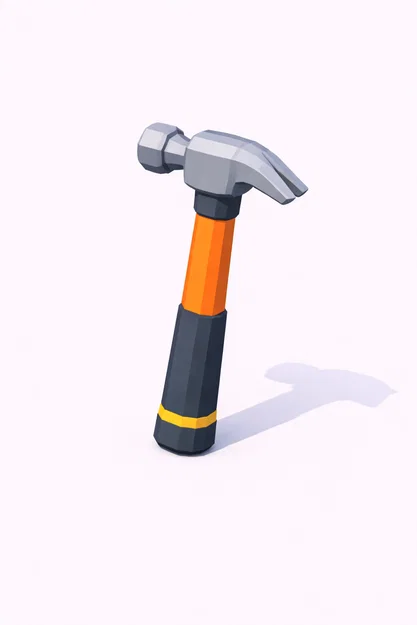 Mô hình búa Low Poly: Thiết kế tối giản ấn tượng cho in 3D - Image 1