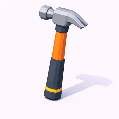 Mô hình búa Low Poly: Thiết kế tối giản ấn tượng cho in 3D